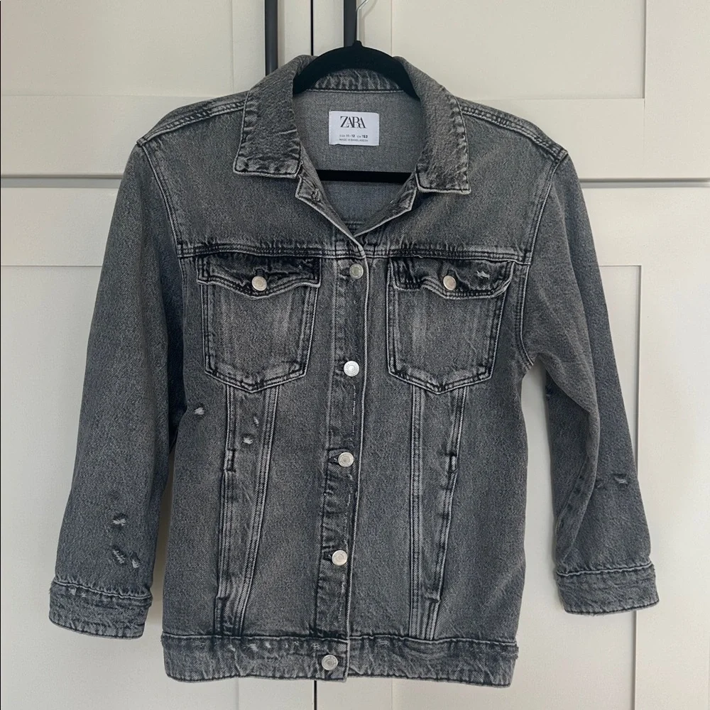 Zara Distressed Denim Jacket
